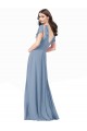 Discount Chiffon Bridesmaid Dress / Prom Dress with Flutter Sleeves and Front Slit