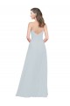 Discount Slim A-Line Chiffon Bridesmaid Dress with Spaghetti Strap Gathered Bodice