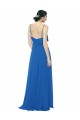Discount Spaghetti Strap Chiffon Bridesmaids Dress with Asymmetrical Ruffle and Front Slit