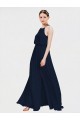 Discount High Halter Chiffon Bridesmaid Dress with Side Slit