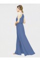 Discount High Halter Chiffon Bridesmaid Dress with Side Slit