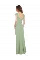 Discount Draped Sweetheart Chiffon Bridesmaid Dress with Ruffled Cap Sleeves