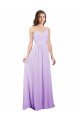 Discount Draped One Shoulder A-Line Long Chiffon Bridesmaid Dress
