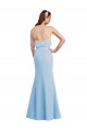 Discount Fluted Long Chiffon Bridesmaid Dress with Cascading Ruffles