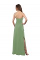 Discount One Shoulder Chiffon Bridesmaid Dress with Pleats and Side Slit