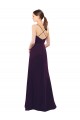 Discount Floor Length A-Line Chiffon Bridesmaid Dress with Criss Cross Back
