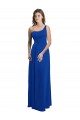 Discount One Shoulder A-Line Chiffon Bridesmaid Dress with Pleated Bodice