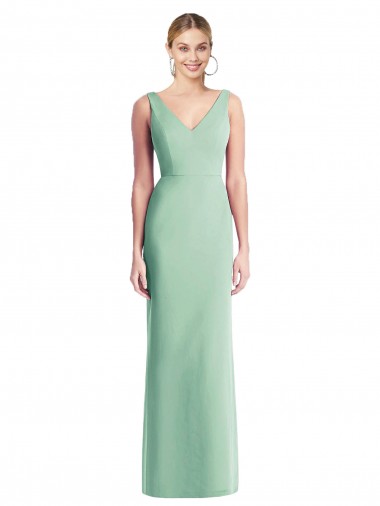 Discount Sleeveless Tie Back Chiffon Trumpet Chiffon Bridesmaid Dress