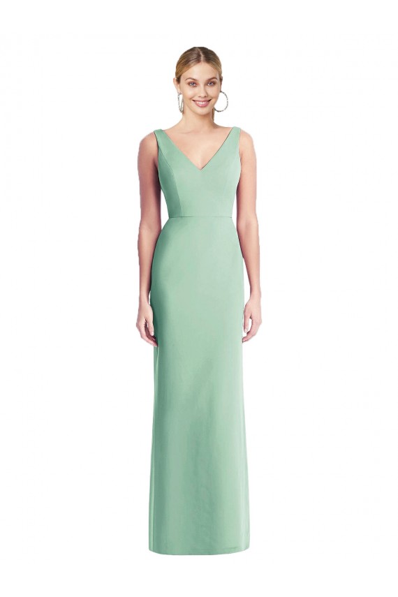 Discount Sleeveless Tie Back Chiffon Trumpet Chiffon Bridesmaid Dress