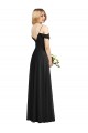 Discount Cold-Shoulder V-Back Chiffon Maxi Bridesmaid Dress