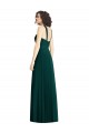 Discount Draped Halter Neck Long Chiffon Bridesmaid Dress with Low Back