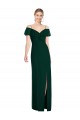 Discount Ruffled Cold-Shoulder Maxi Chiffon Bridesmaid Dress