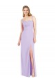 Discount Spaghetti Straps Mermaid Chiffon Bridesmaid Dress with Side Front Slit
