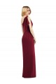 Discount One Shoulder Chiffon Bridesmaid Dress with Draped Front Slit