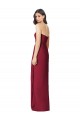 Discount Side Front Slit Draped Strapless Chiffon Bridesmaid Dress