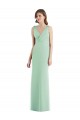 Discount Sleek Open Back Chiffon V-Neck Bridesmaid Dress