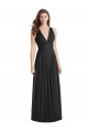 Discount Full Length V-Neck Chiffon Bridesmaid Dress with Wide Criss Cross Straps