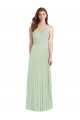Discount Ruffled Strap Cutout Wrap Maxi Chiffon Bridesmaid Dress
