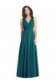 Discount Draped V-Neck Long Sleeveless Chiffon Bridesmaid Dress