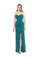 Discount Sweetheart Neckline Lux Chiffon Bridesmaid Dress with Side Slit