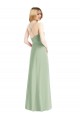 Discount Cowl Neck Criss Cross Back Chiffon Maxi Bridesmaid Dress
