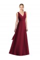 Discount Sleeveless V-Neck Chiffon Wrap Bridesmaid Dress