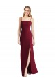 Discount Tie-Back Cutout Trumpet Chiffon Bridesmaid Dress with Front Slit