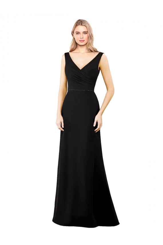 Discount V-Neckline Chiffon Bridesmaid Dress / Prom Dress with Draped Bodice