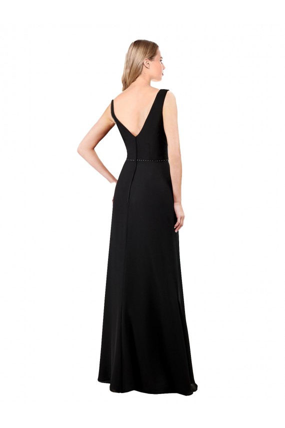 Discount V-Neckline Chiffon Bridesmaid Dress / Prom Dress with Draped Bodice