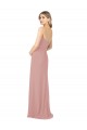Discount Draped Strapless Sheath Long Chiffon Bridesmaid Dress