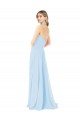 Discount Criss Cross High Neck Halter Chiffon Bridesmaid Dress