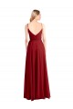 Discount A-Line Spaghetti Straps V-Neckline Chiffon Bridesmaid Dress Open Back