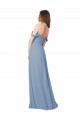 Discount Empire Waist Off the Shoulder Chiffon Bridesmaid Dress with Sweetheart Bodice