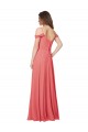 Discount Draped Off the Shoulder Straps Chiffon Bridesmaid Dress
