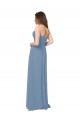 Discount Chiffon A-Line Wraparound Draping Long Bridesmaid Dress
