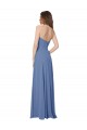 Discount Strapless Long Chiffon Bridesmaid Dress with Front Slit