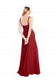 Discount Sweetheart Neckline Long Chiffon Bridesmaid Dress with Side Slit and Wide Straps