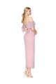 Discount Mermaid Cold Shoulder Short Knee Length Chiffon Bridesmaid Dress / Formal Prom Dress