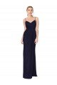 Discount Draped Spaghetti Straps Long Chiffon Mermaid Bridesmaid Dress / Formal Prom Dress