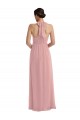 Discount Empire Waist Long Halter Maxi Bridesmaid Dress