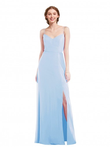 Discount Tie Back Cutout Maxi Formal Bridesmaid Dress with Front Slit