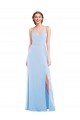 Discount Tie Back Cutout Maxi Formal Bridesmaid Dress with Front Slit