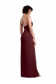 Discount Sleek Straight Neckline Chiffon Bridesmaid Dress with Spaghetti Straps and High Side Slit