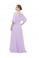 Discount Chiffon Bridesmaid Dress with Ruched Waist
