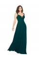 Discount Tied Bodice Sweetheart V-Neck Chiffon Bridesmaid Dress