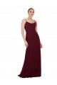 Discount Scoop Neck Tied Keyhole Back Chiffon Bridesmaid Dress