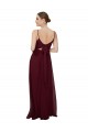 Discount Scoop Neck Tied Keyhole Back Chiffon Bridesmaid Dress