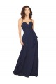 Discount Ruffled Skirt Low Back Long Chiffon Bridesmaid Dress