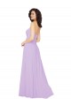 Discount Draped Sweetheart Long Chiffon Bridesmaid Dress with Front Slit