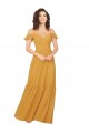 Discount Ruched Keyhole Back Boho Chiffon Bridesmaid Dress